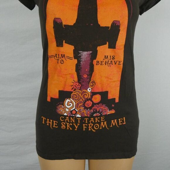 Teefury Firefly Serenity Graphic T Shirt Aim to Misbehave Can't Take the Sky S - Picture 5 of 7